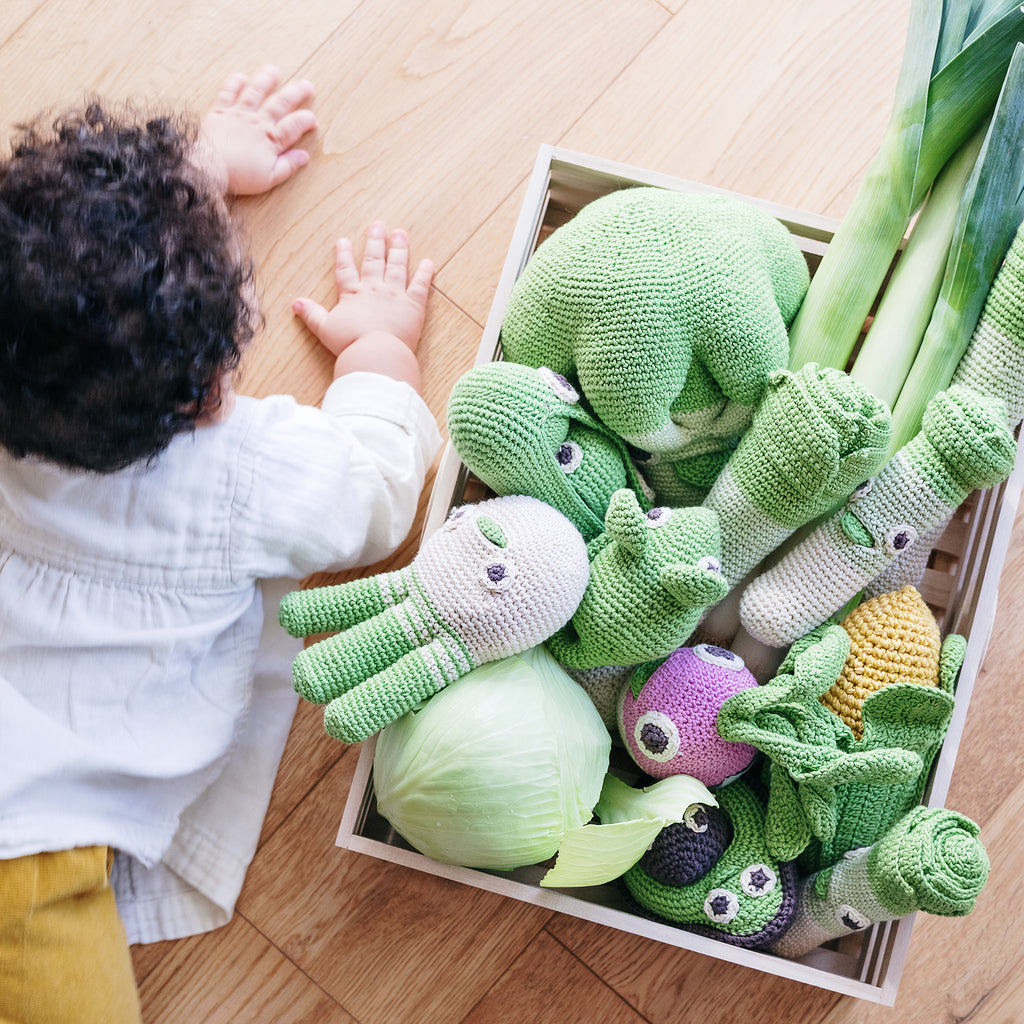 Leek Rattle 100% organic cotton