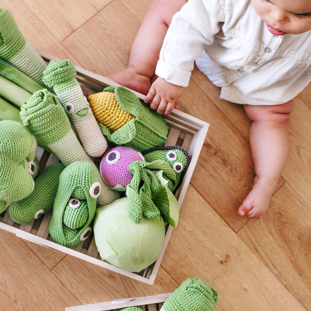 Leek Rattle 100% organic cotton